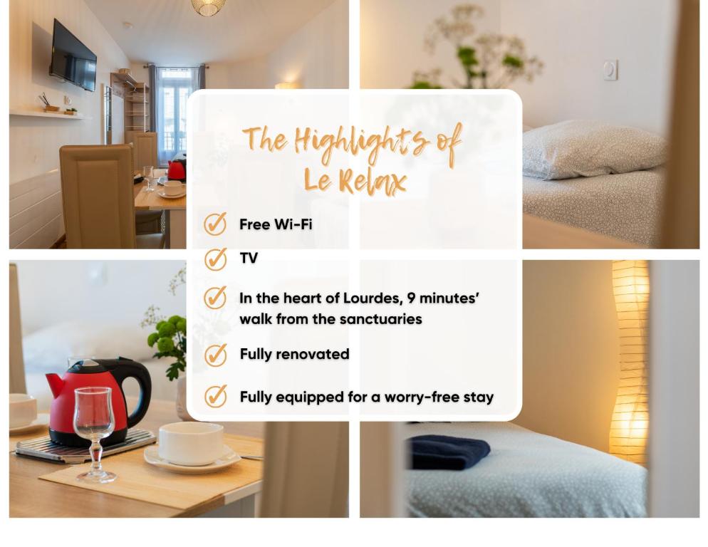 Studio Relax - 9 min sanctuaires - Rénové & équipé - 3 couchages - 3