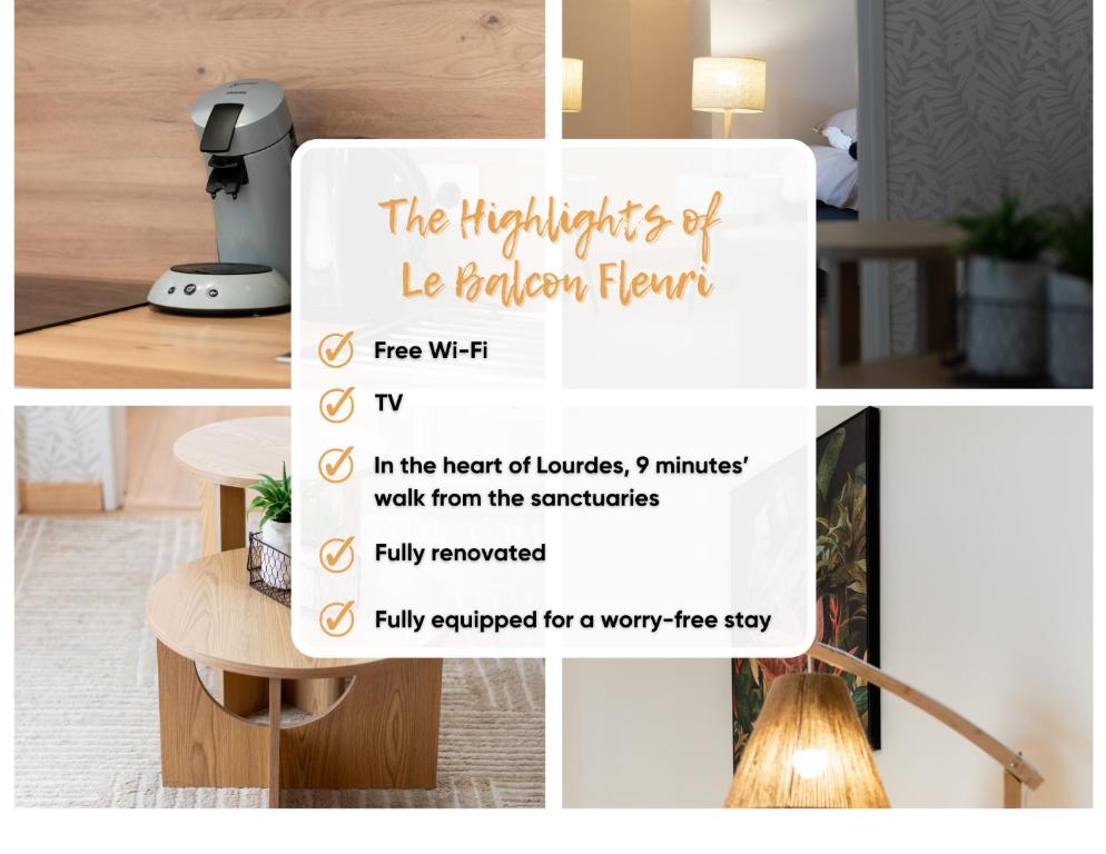 Le Balcon Fleuri - 9 min sanctuaires - Rénové & équipé - Calme sur Cour - 4 couchages - 2