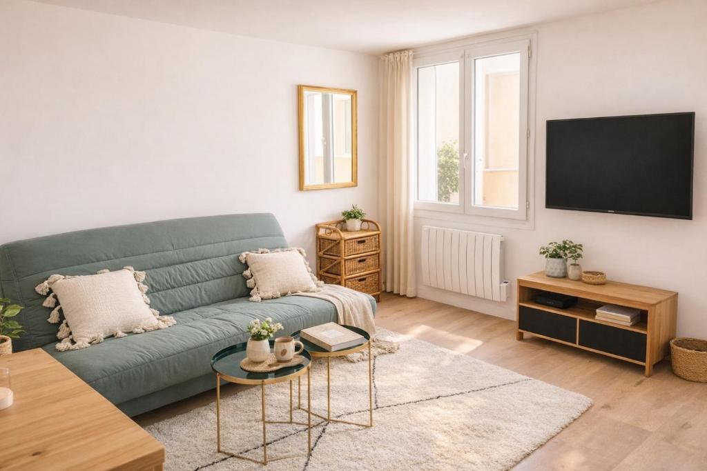 BLUE Studio cosy et calme proche du centre avec TV et Wifi - 1