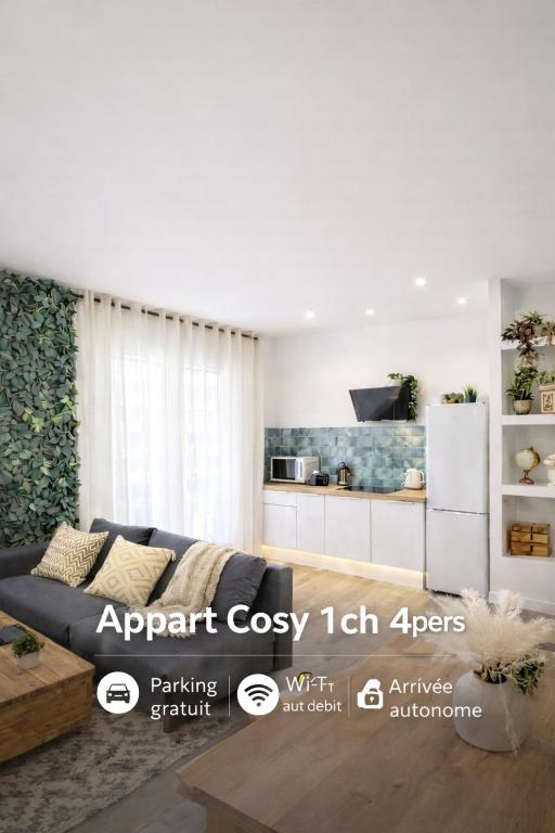 Appart cosy Musée Auto Parc Expo stationnement gratuit 4 Pers 1Ch - 1