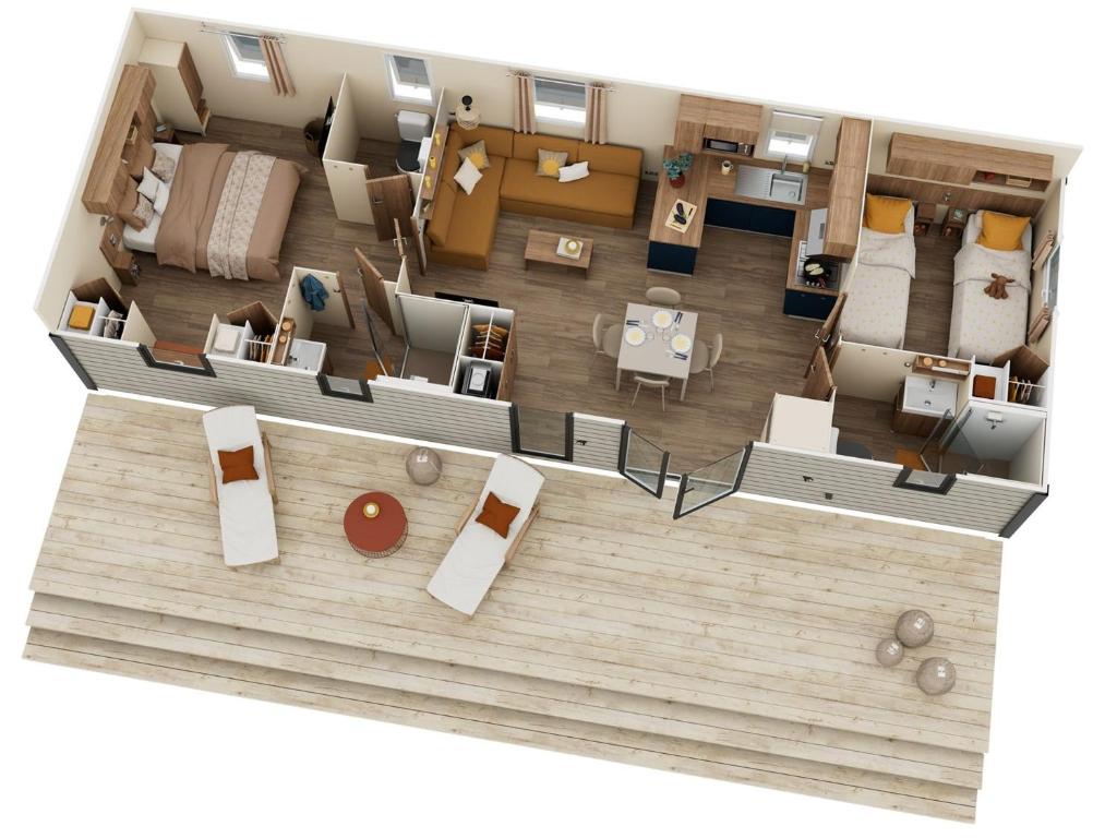Mobil-Home tout confort Camping Le Montourey - 2