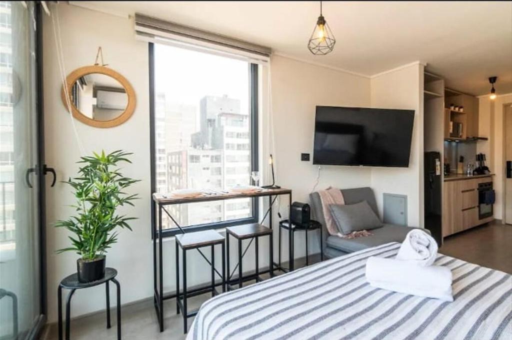 Apartment in Ñuñoa, Irarrázabal Metro Station,Wi-Fi Parking free - 1