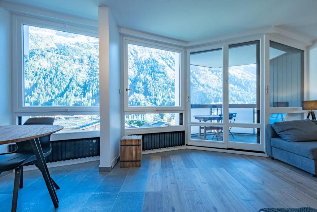 Studio center summer pool Mont-Blanc view - 4