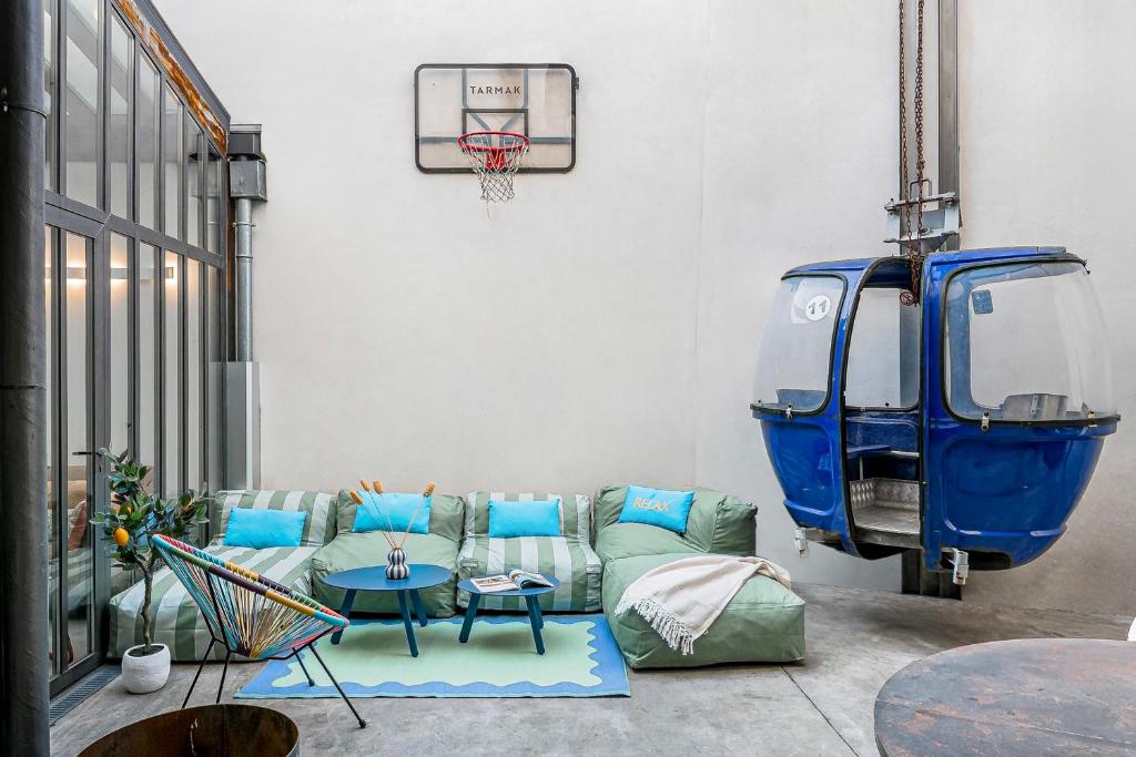 Le Télécabine Loft Premium 175m2 - Lyon Villeurbanne - Terrasse & Parking Privé - 4 Chambres 10 personnes - 3