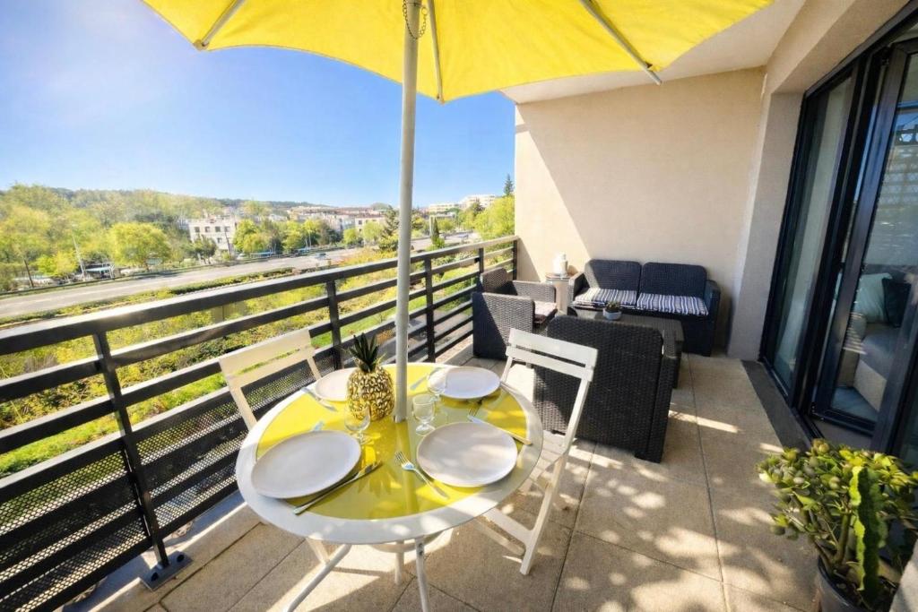 Le jardin d'Allori-Joli appartement T2 avec grande terrasse et parking proche centre ville Aix - 3