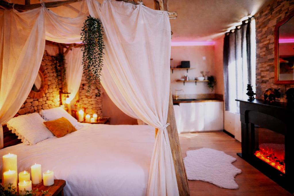 La suite Safari jusqu'à 4 personnes, Spa XXL, day use, 5 min centre ville, cinéma, cascade et lit sous les arbres - 3