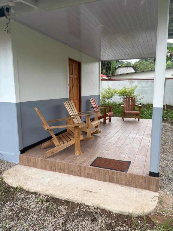 Balcony/terrace, Cabinas Los Tucanes in Cahuita