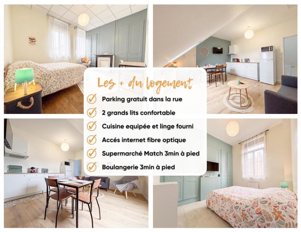 Appt 4 pers - Parking gratuit - WiFi - 4
