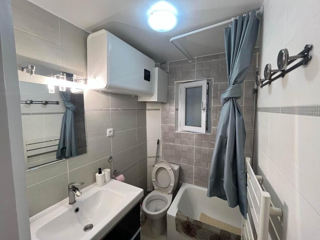 Cozy sunny entire apartment in the 16th arrondissement of Paris with a panoramic view of the Eiffel Tower just 3 minutes from the door Includes kitchen, bathroom, and living room - 3