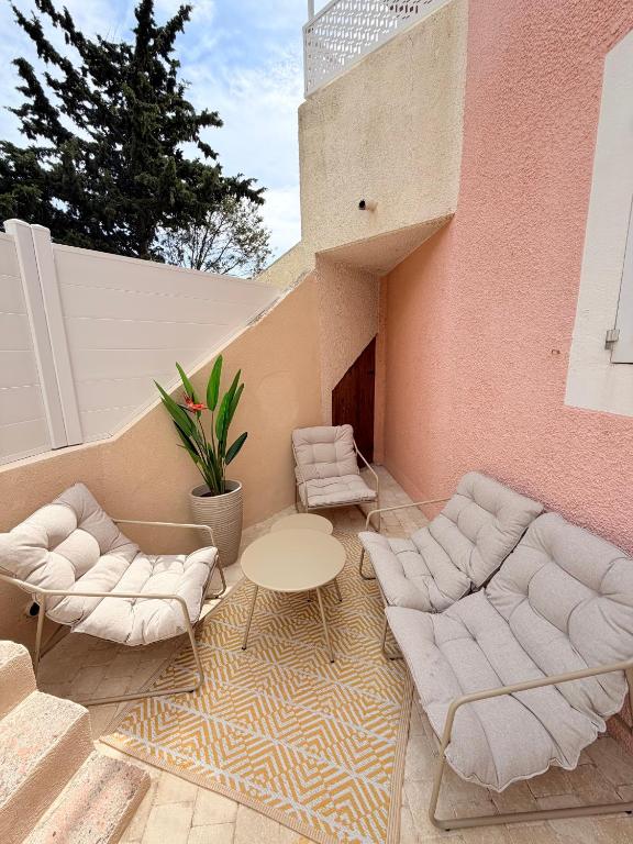 Le cocon de Sète - T2 cabine cosy, grande terrasse rez de jardin, clim, parking proche plage - 3