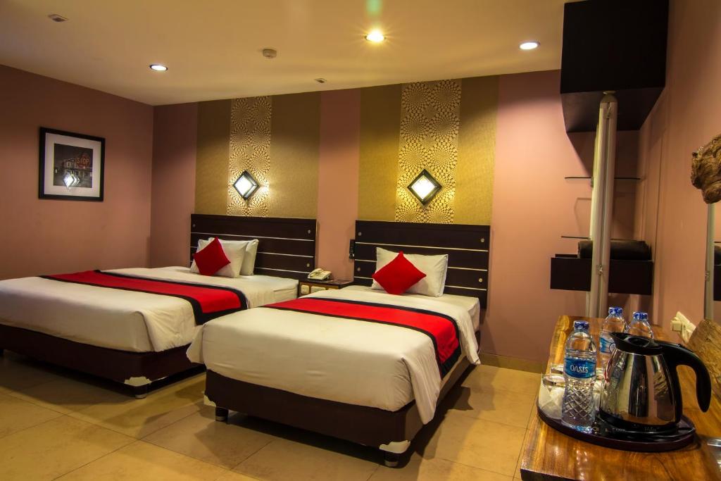 Kamar penginapan di Citi M Hotel Jakarta.