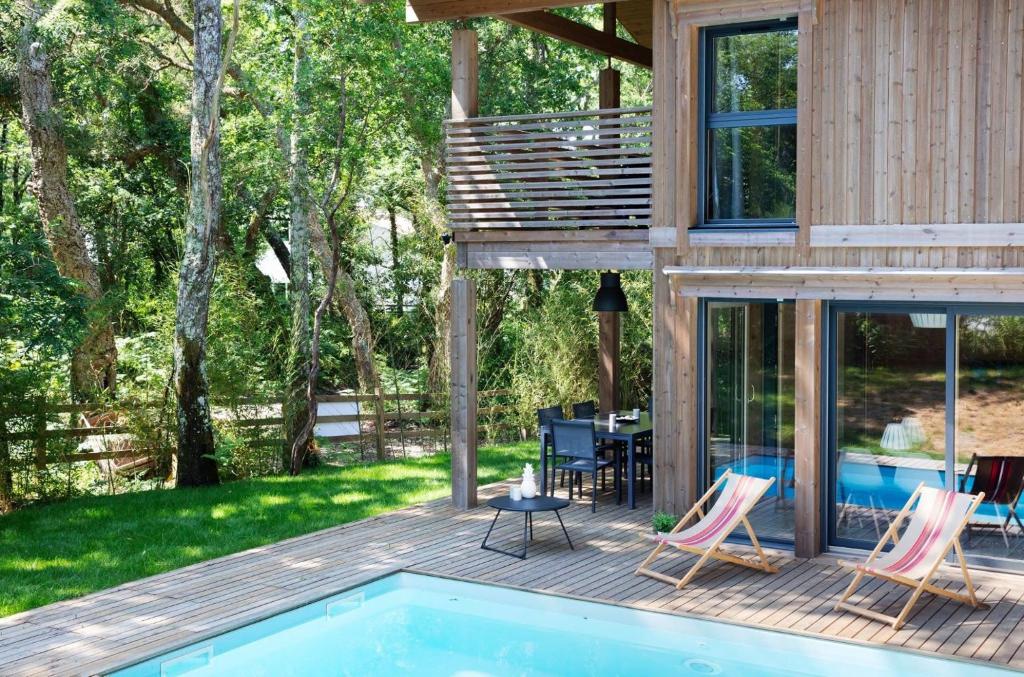 Villa 4 suites parentales-Piscine chauffée-climatisation-Moliets - 3