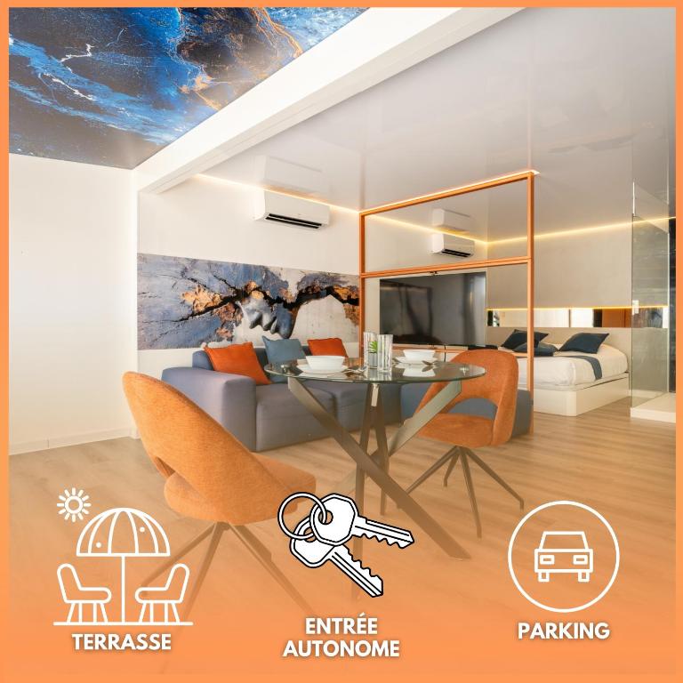 Villa Blue Beach - terrasse - parking - plage - Village Naturiste - 1