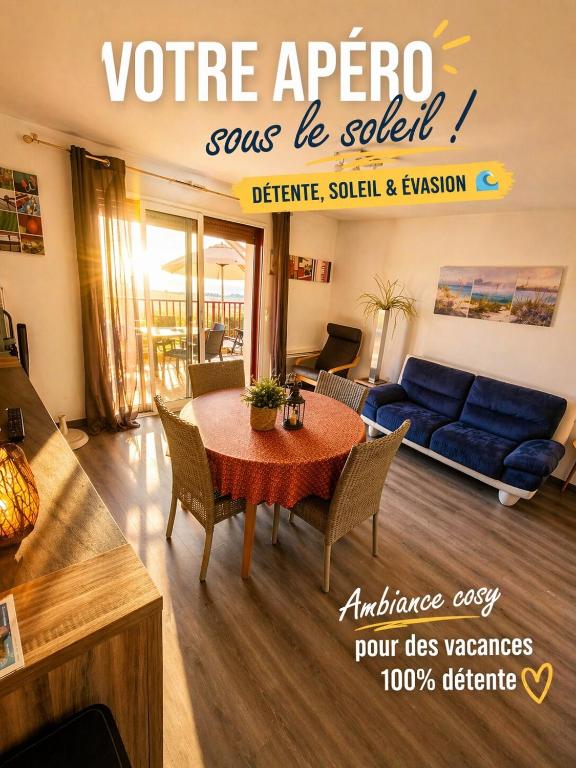 Vue ocean exceptionnelle plage a pied terrasse cosy haut de gamme pour 4 personnes avec parking prive appartement lumineux idealement situe a Biscarrosse Plage cadre privilegie sejour detente face a la mer - 4