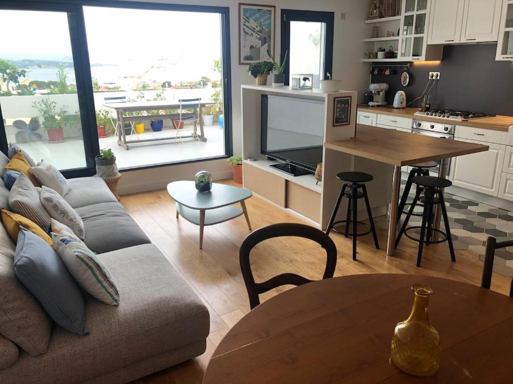 T4 with air conditioning duplex sea view and panoramic calanques - 5