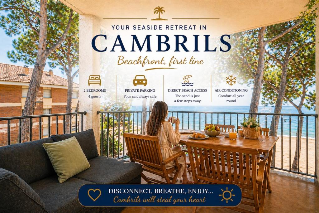 Cambrils Beach - Sea View - First Line - Parking - 2BR - 1