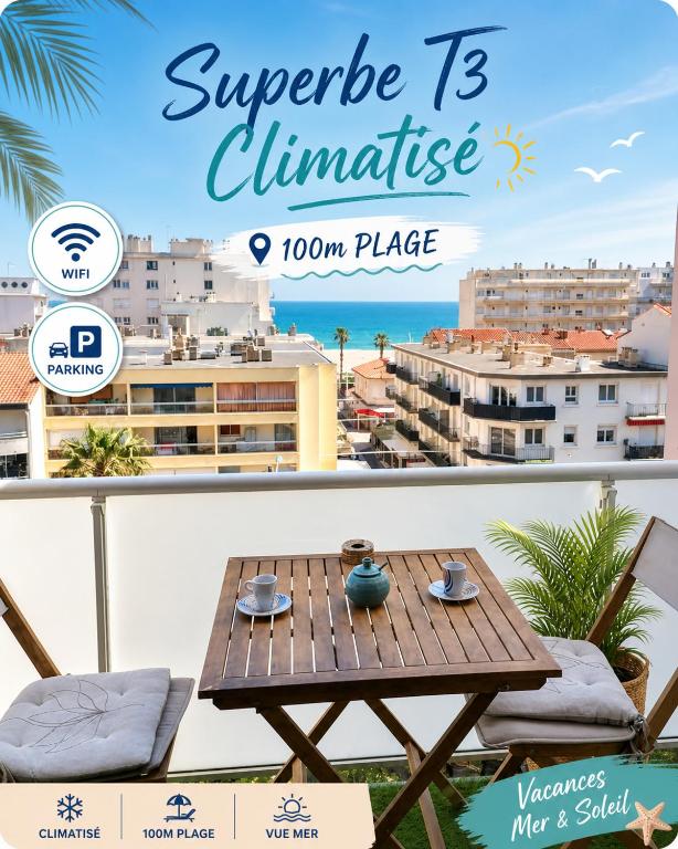 T3 Climatisé à 150m de la plage - 1