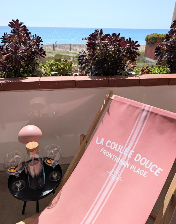 Studio Vue mer, Piscine, Wifi, Climatisation, Parking privé, Terrasse 1ère ligne - La Coulée Douce - 5