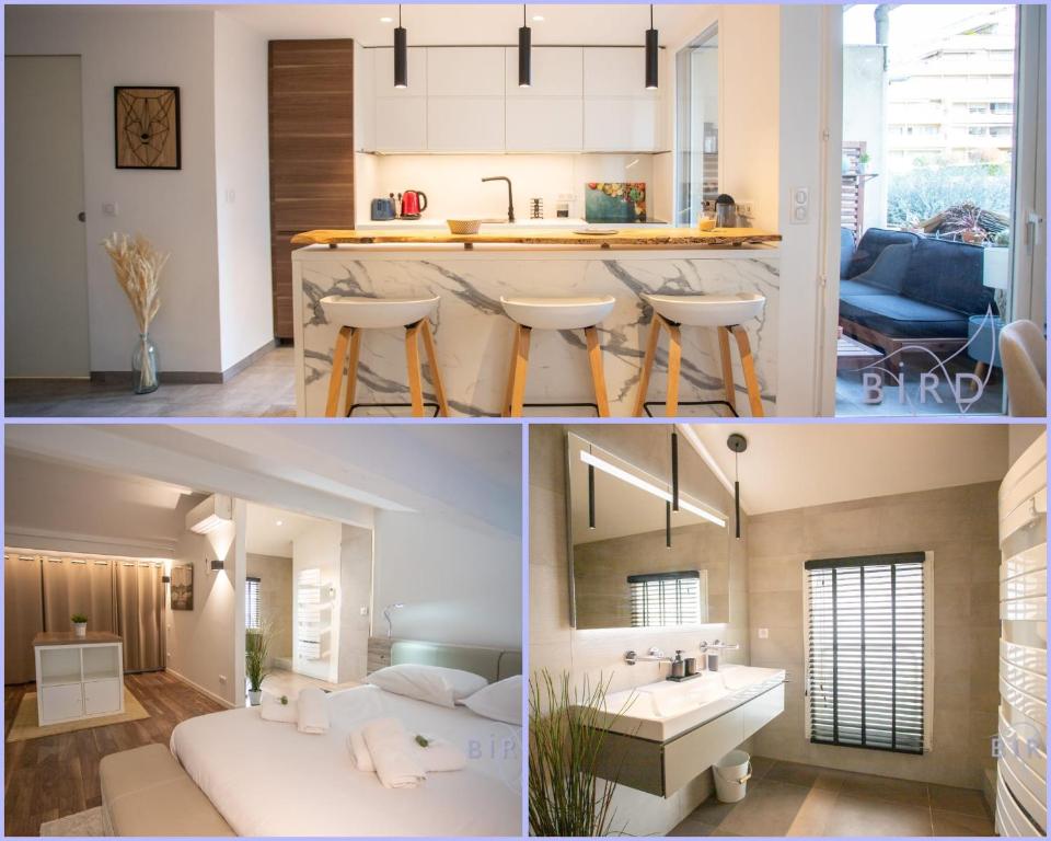 Duplex contemporain en bord de mer AC parking - 1