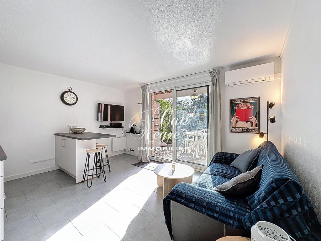 Appart T2 cabine rénové pour 4p avec jardin, résidence avec piscine à 750m de la plage de Cavalière - 1