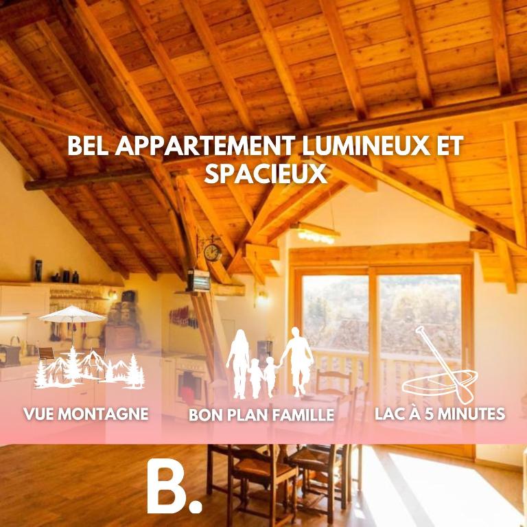 Rando, ski & lac, grand appartement 6 personnes - Lac de Serre ponçon - 1