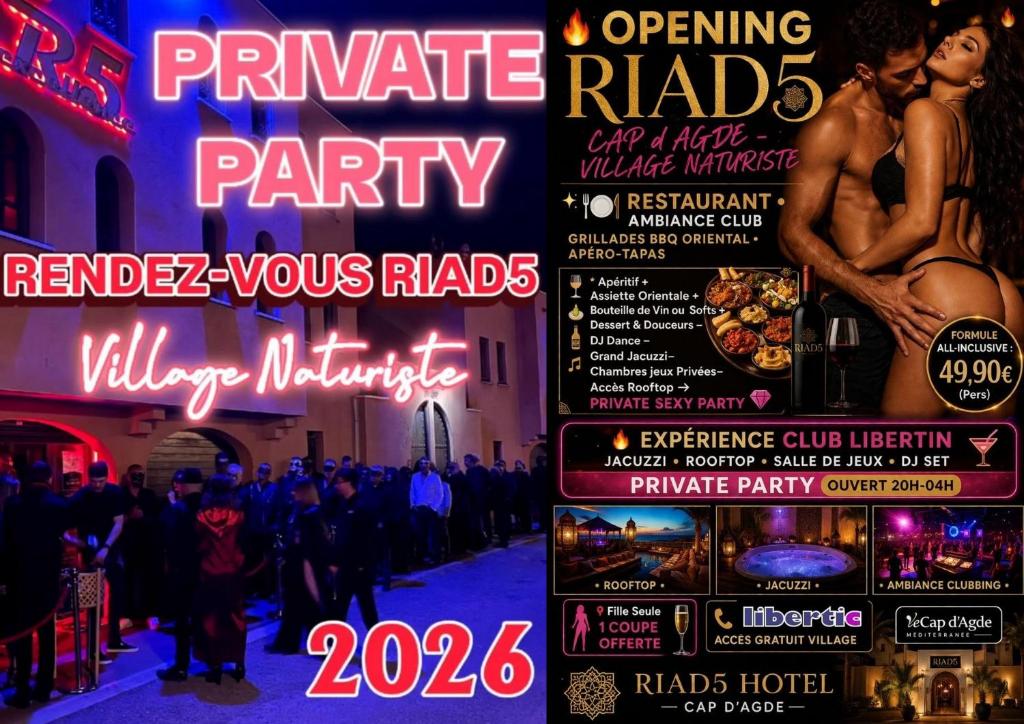 Village Naturiste Cap d'Agde Hôtel Libertin Location Studio Club Riad 5 - 3