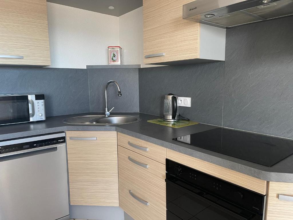 T2 climatisé, vue Mer totale, ascenseur, 2 à 4 pers, parking privé, Wifi fibre, proche des commerces, Kanumera Barcarès - 5