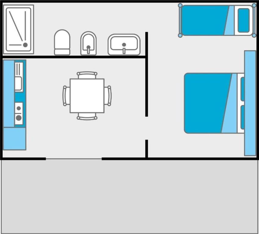 Camping Village Internazionale Sottomarina Bungalow A für 4 Personen - 4