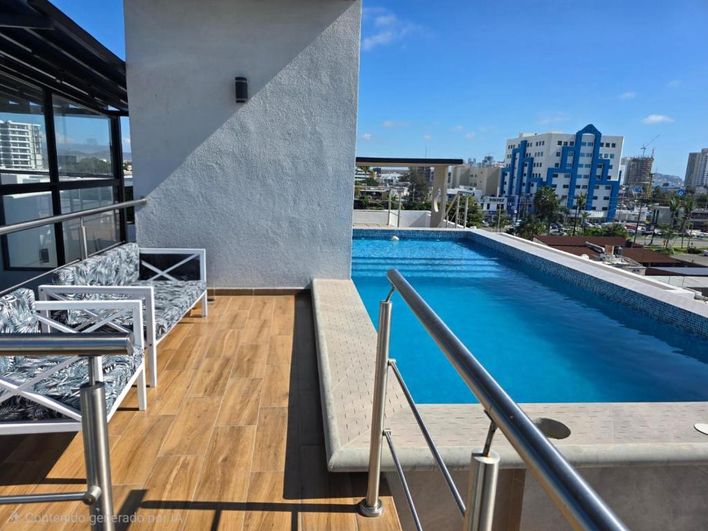 hermoso departamento totalmente equipado ,céntrico, aberca, elevador , estacionamiento privado - 2