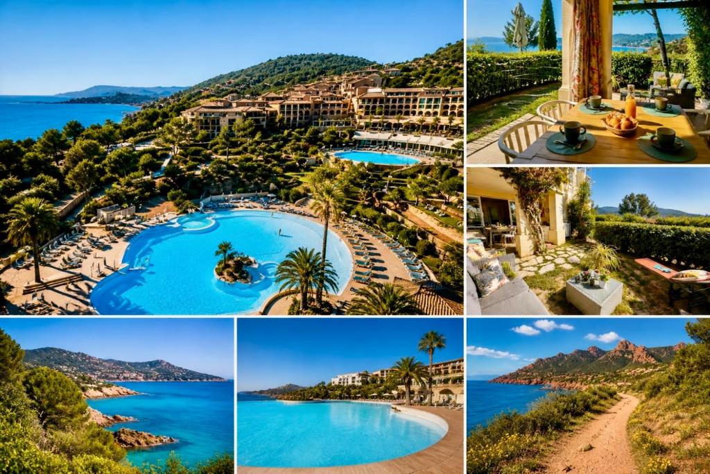 Village Cap Estérel pierre et vacances Appartement en Rez de Jardin vue Mer -Plages -Parcs Aquatique - Animations -5 piscines dont une chauffée au 01-Novembre -Parking -Climatisation -Formule Club - 1