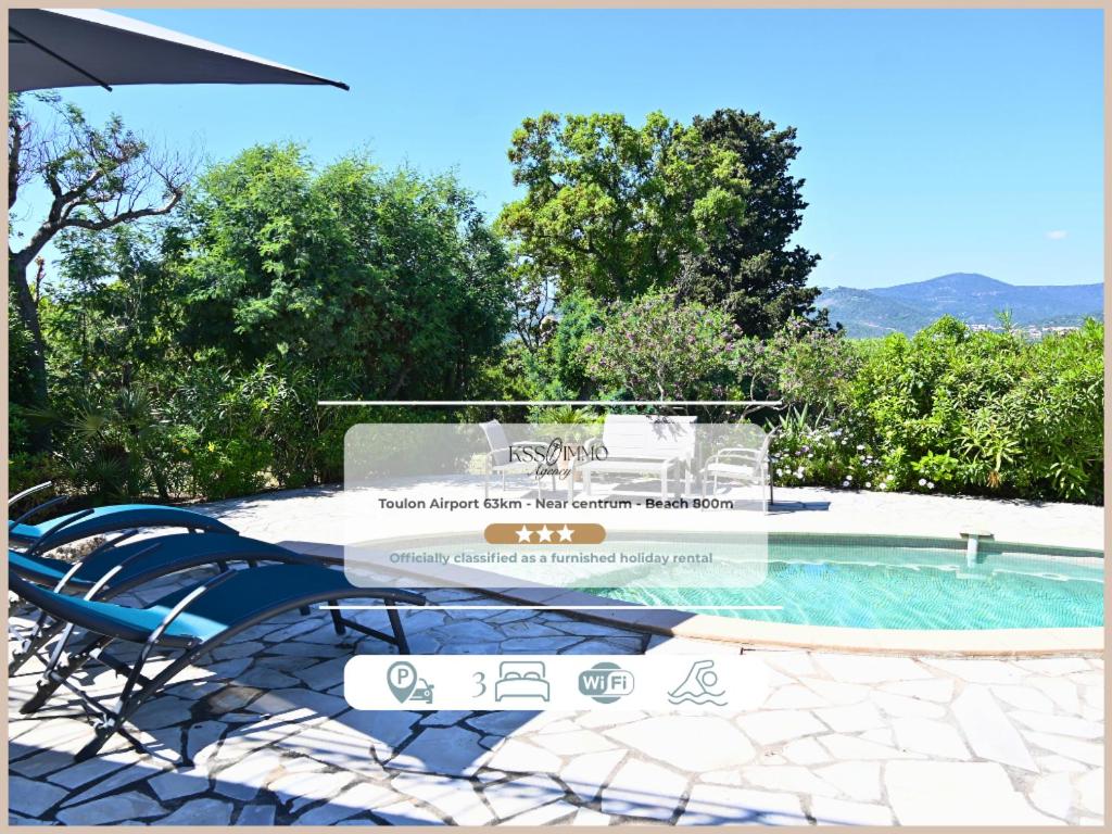 Villa 3 étoiles de 120m2 - vue mer - clim - mer à 600m - 1