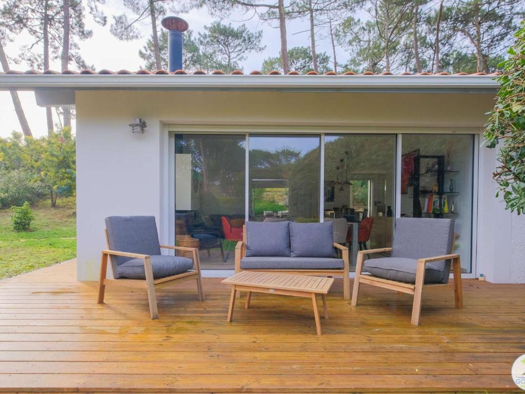 Maison de charme à Biscarrosse Plage, 8 pers, proche océan, jardin spacieux, terrasse, annexe. - FR-1-877-40 - 3