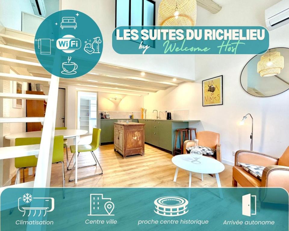 Les Suites du Richelieu, climatisées , 4 pers,à Nîmes - 1