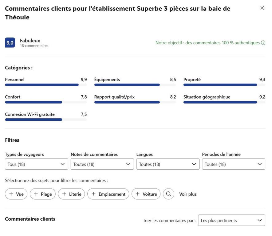 3 pièces avec vue mer exceptionnelle - changement de gestionnaire voir photos pour avis - 2