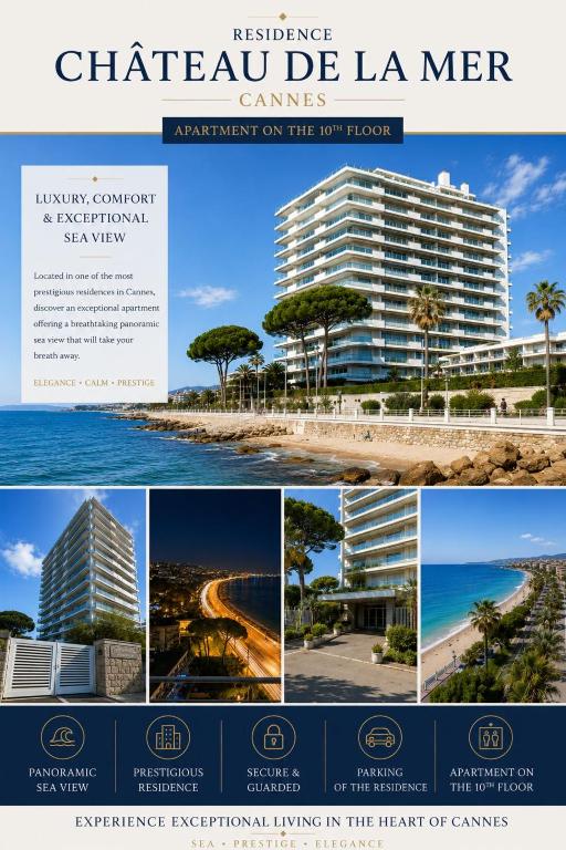 Luxury 3BR Apartment with Panoramic View, Terrace & 3 Bathrooms Cannes festival - 2