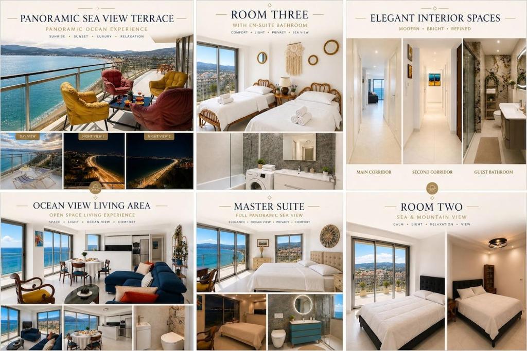 Luxury 3BR Apartment with Panoramic View, Terrace & 3 Bathrooms Cannes festival - 4
