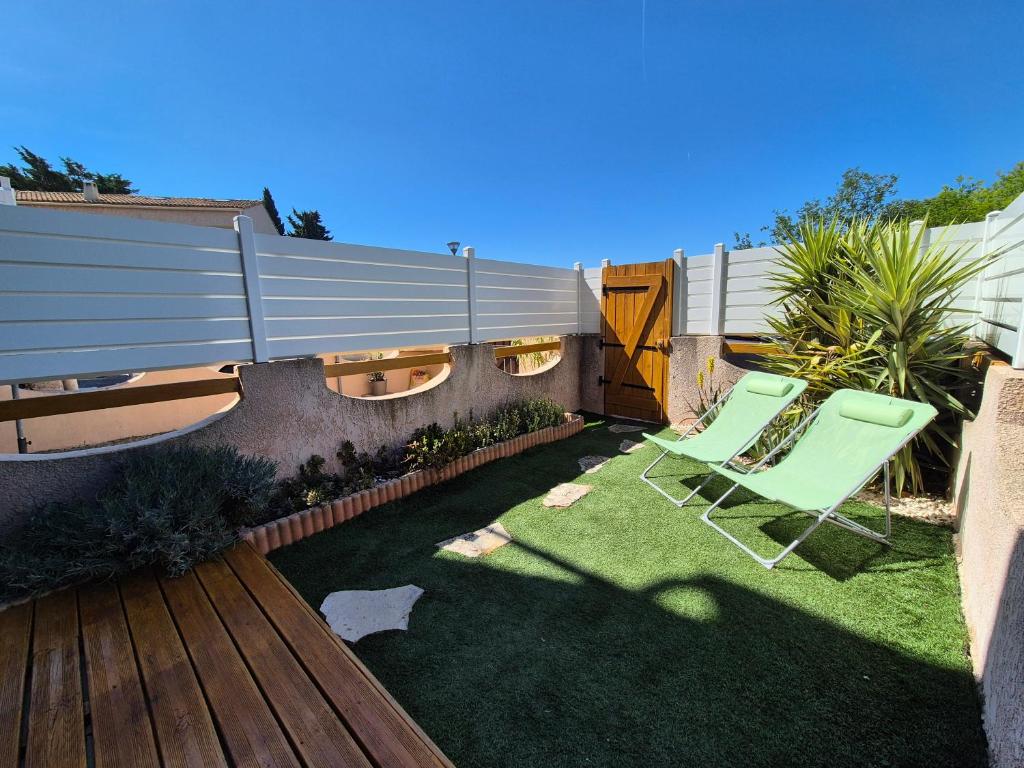 Rez de jardin climatisé, cosy, avec parking à Sanary - Les Amirantes - 3