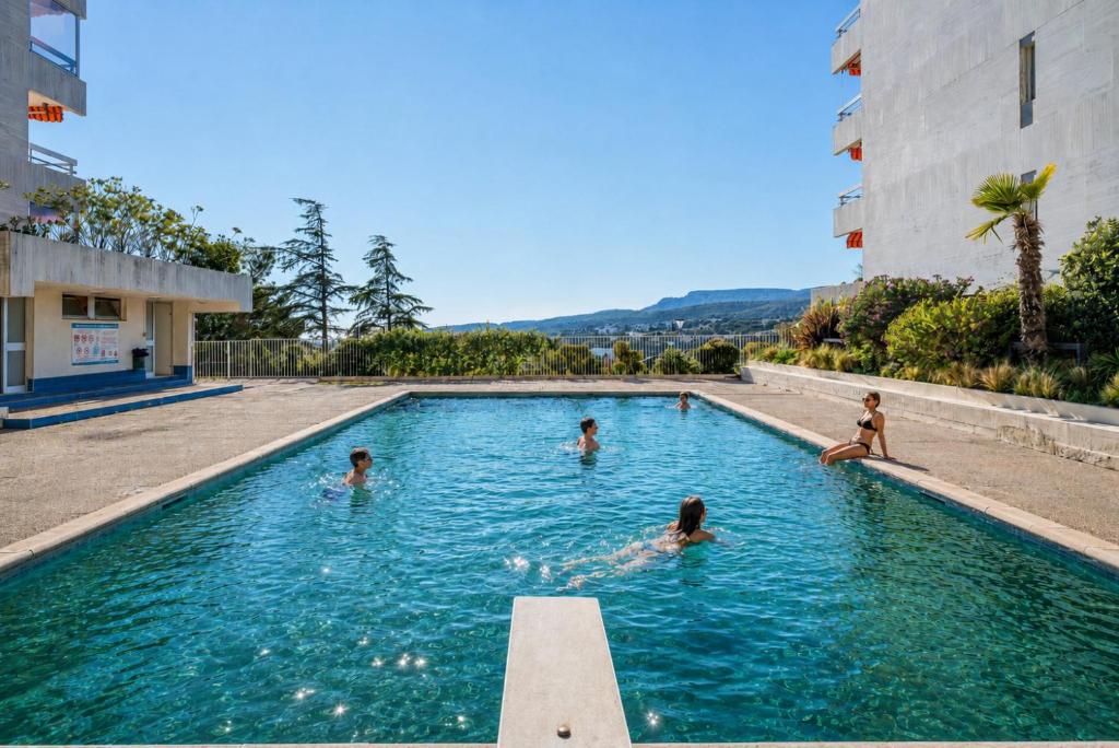 GALETS BLEUS -Vu Mer-Piscine-Clim-Fibre- - 2