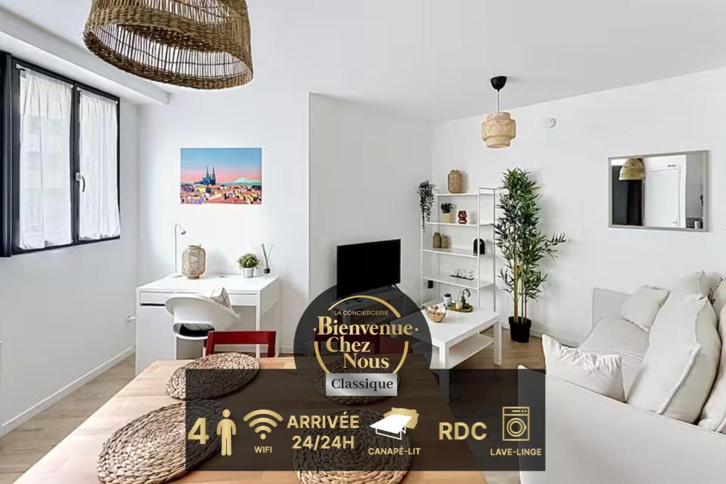 T1 Bis Moderne & Cosy au RDC - 4 pers - Centre - 1