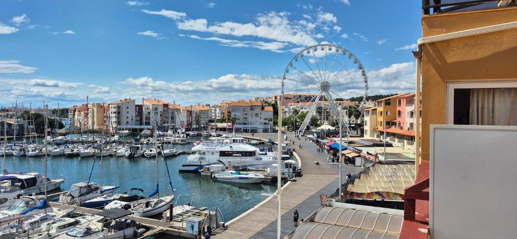 T2, vue imprenable sur le port, parking, clim, wifi - 2