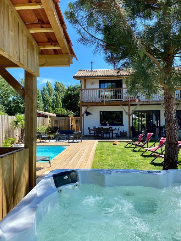 Villa classée 4 étoiles linge inclus pour 7 nuits min piscine et jacuzzi Bassin d Arcachon - 1