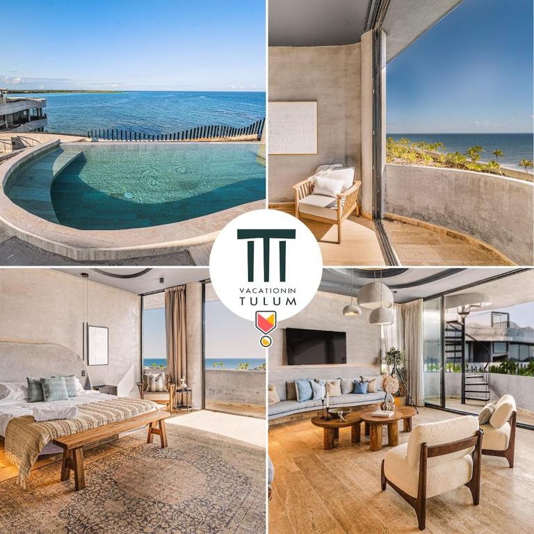 Beachfront 3BR Penthouse w Private Pool Hot Tub & Gym - 1