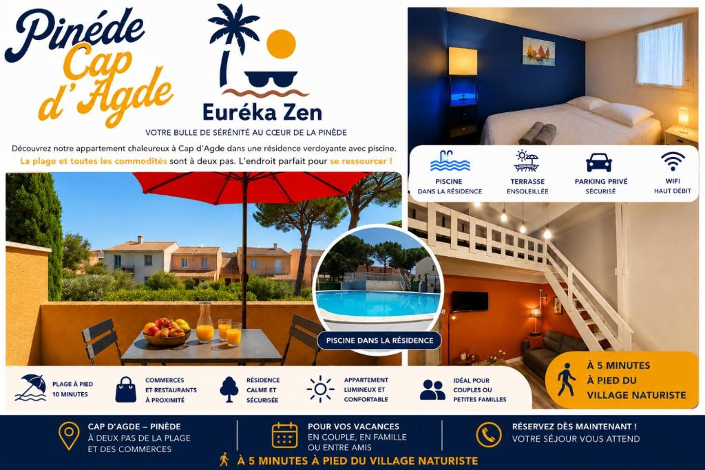 Résidence Eureka-clim-parking-Wifi-piscine-Proche village natu - 1