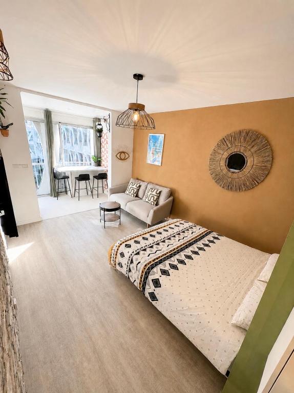 Studio cosy 30 m2 climatisé au centre ville de LGM - 1