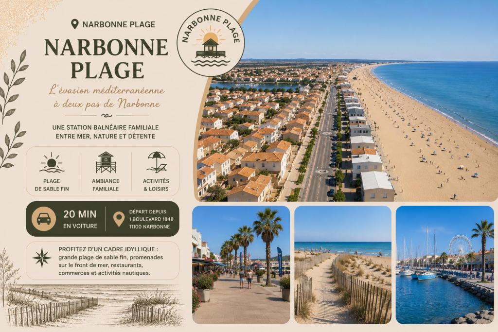 Appartement cocooning Narbonne 8 pers balcon - 5
