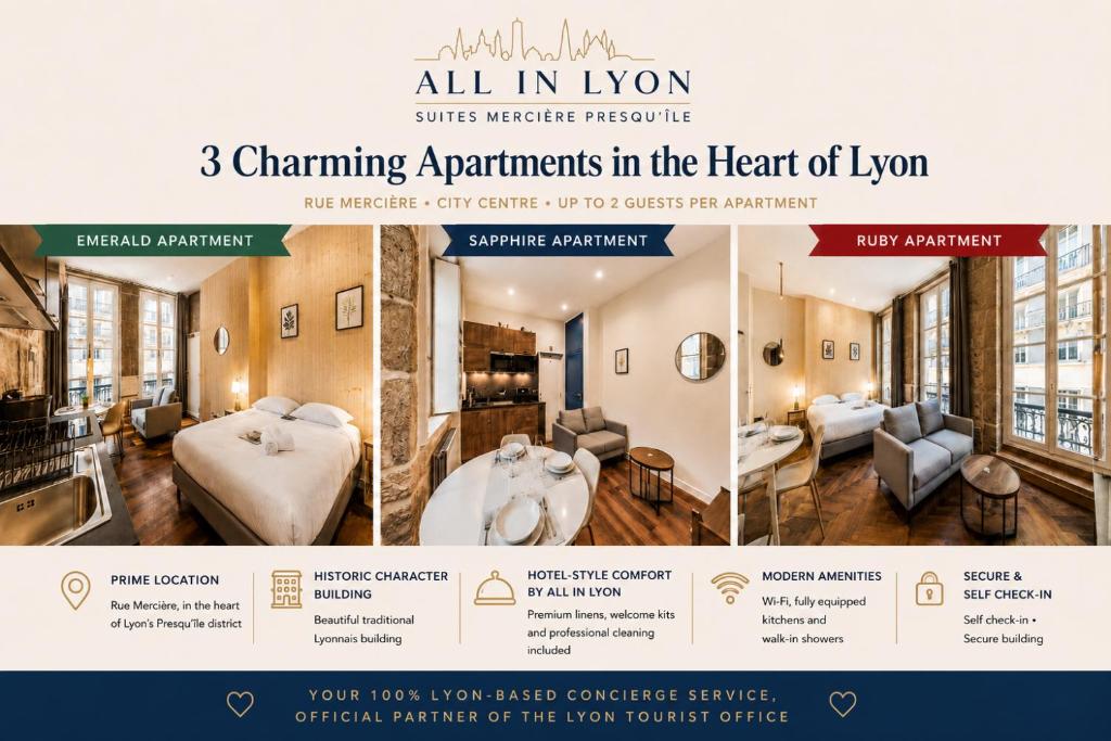 All in Lyon | Les suites Emeraude/Saphir/Rubis au cœur de Lyon - 1