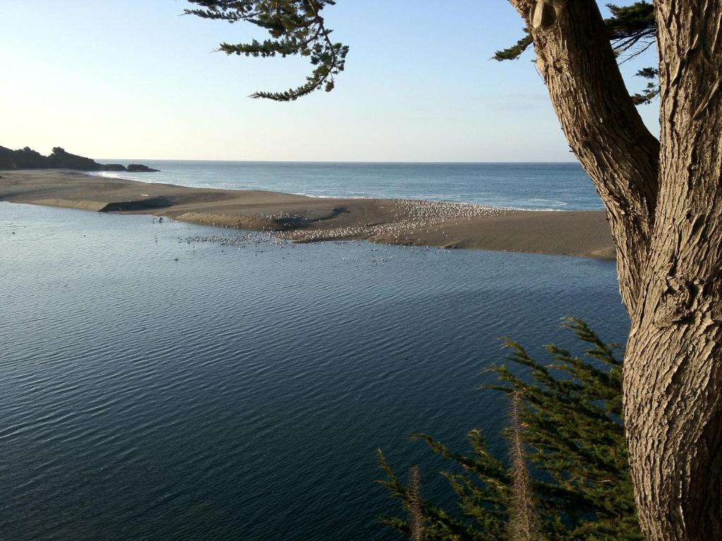 Ocean view from a coastal inn room