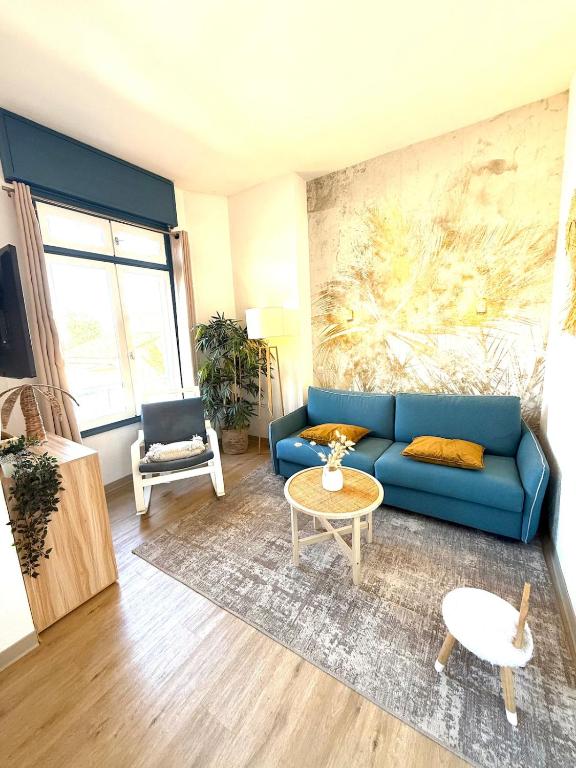 Appartement bord de mer tout équipé 4 personnes ,1 lit double et 1 lit superposé, accès direct plage, climatisation, parking privé gratuit - 4