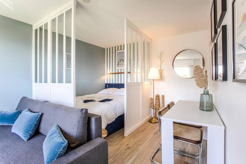 studio, les marines, cabourg, vue et acces plage - 3