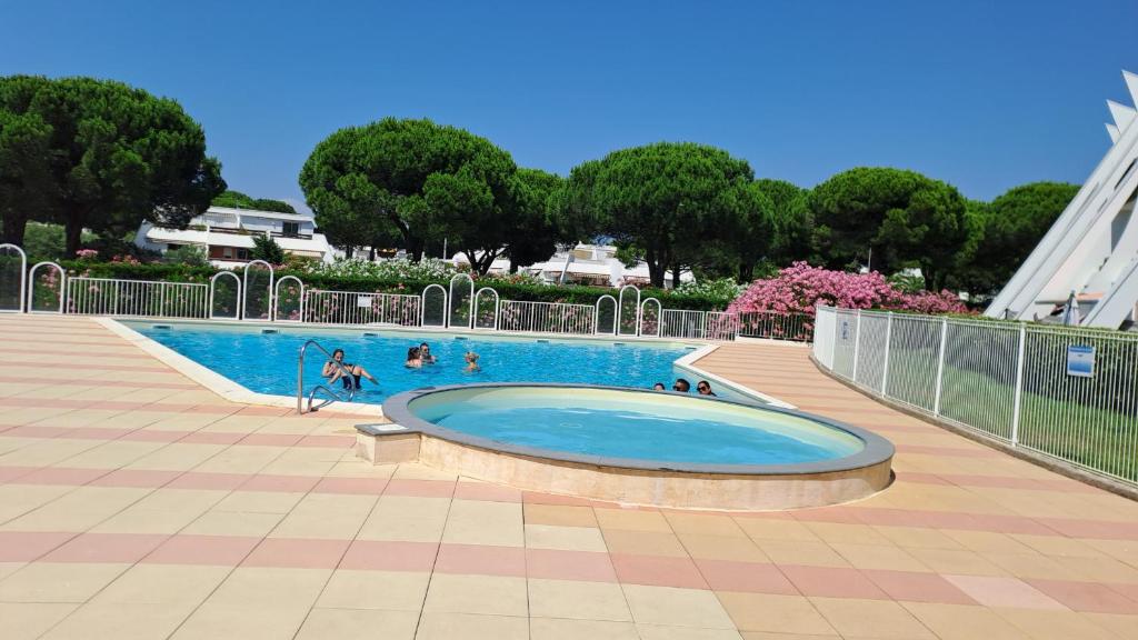 Flamants Roses Studio Cabine climatisé avec Parking et Piscine - 1